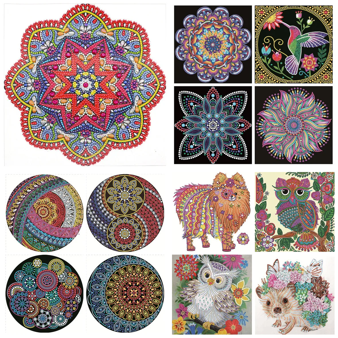 Diamond painting 30*30cm Odd-shaped diamonds Datura mandala Flower type crystal Point drilling Decorative paintings