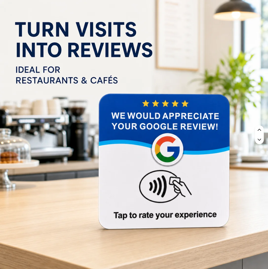 N-tag 215 Crad for Google Review NFC station table NFC 13.56Mhz Menu programmable Reviews display Adhesive-backed card
