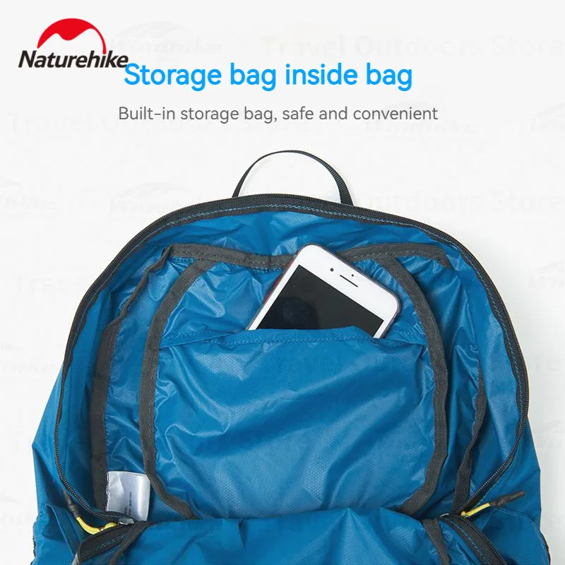 Naturehike Camping Backpack 18-25L Ultralight Foldable Bag 120g Portable Backpack Unisex Outdoor Camping Travel Hiking Bag