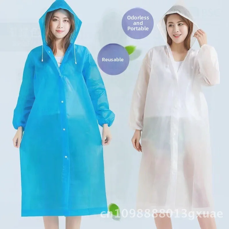 

Unisex Thickened Waterproof Raincoat Portable One-Piece Universal Poncho Fashionable Full Body Integrated Sleeve for Outdoor