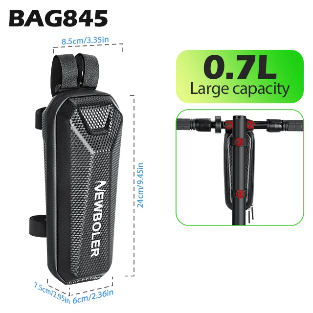 NEWBOLER 5L Elektroroller-Fronttasche mit Passwortschloss, große Kapazität, Elektroroller-Tasche, Aufbewahrung im Freien für Xiaomi Scooter