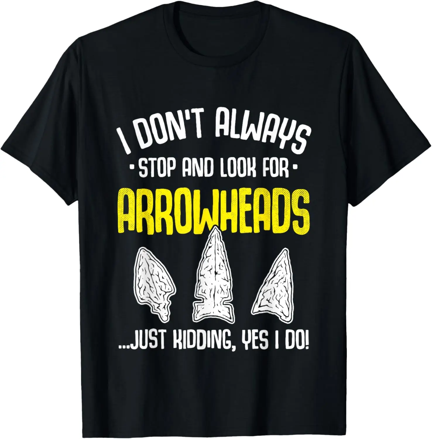 Arrowhead Hunting Flint Collecting Flintknapping Stone Tools T-Shirt