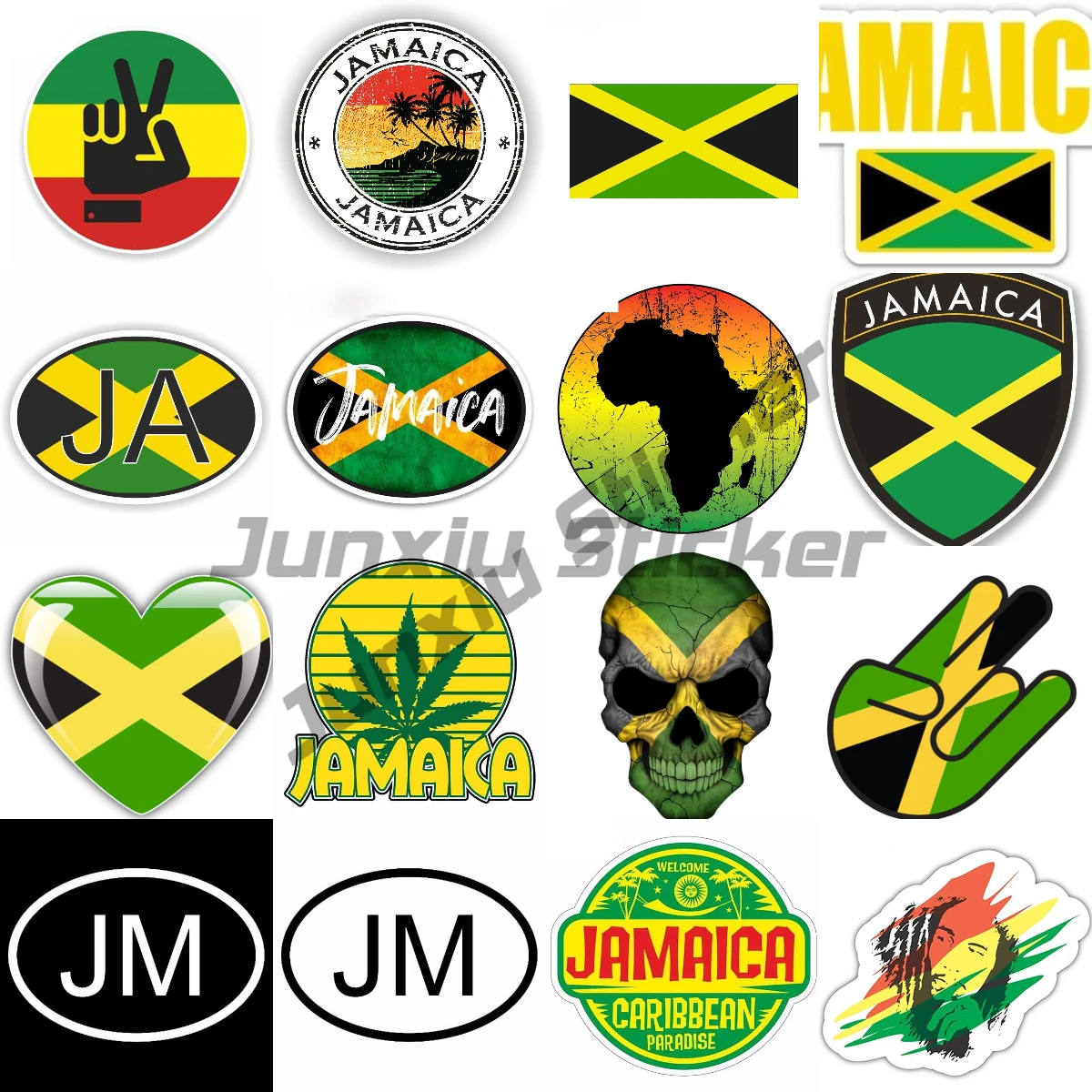 

Jamaican Flag Emblem Car Stickers Vinyl Laptop Motorcycle Car Helmet Racing Truck PVC Decal Vinyl Self-adhesive KK