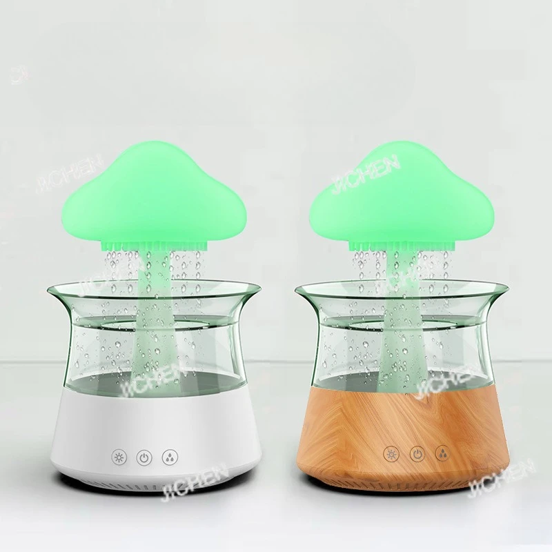 

JC Увлажнитель воздуха с облаком от дождя, машина для ароматерапии, облачная капля дождя, бытовой красочный грибной светильник