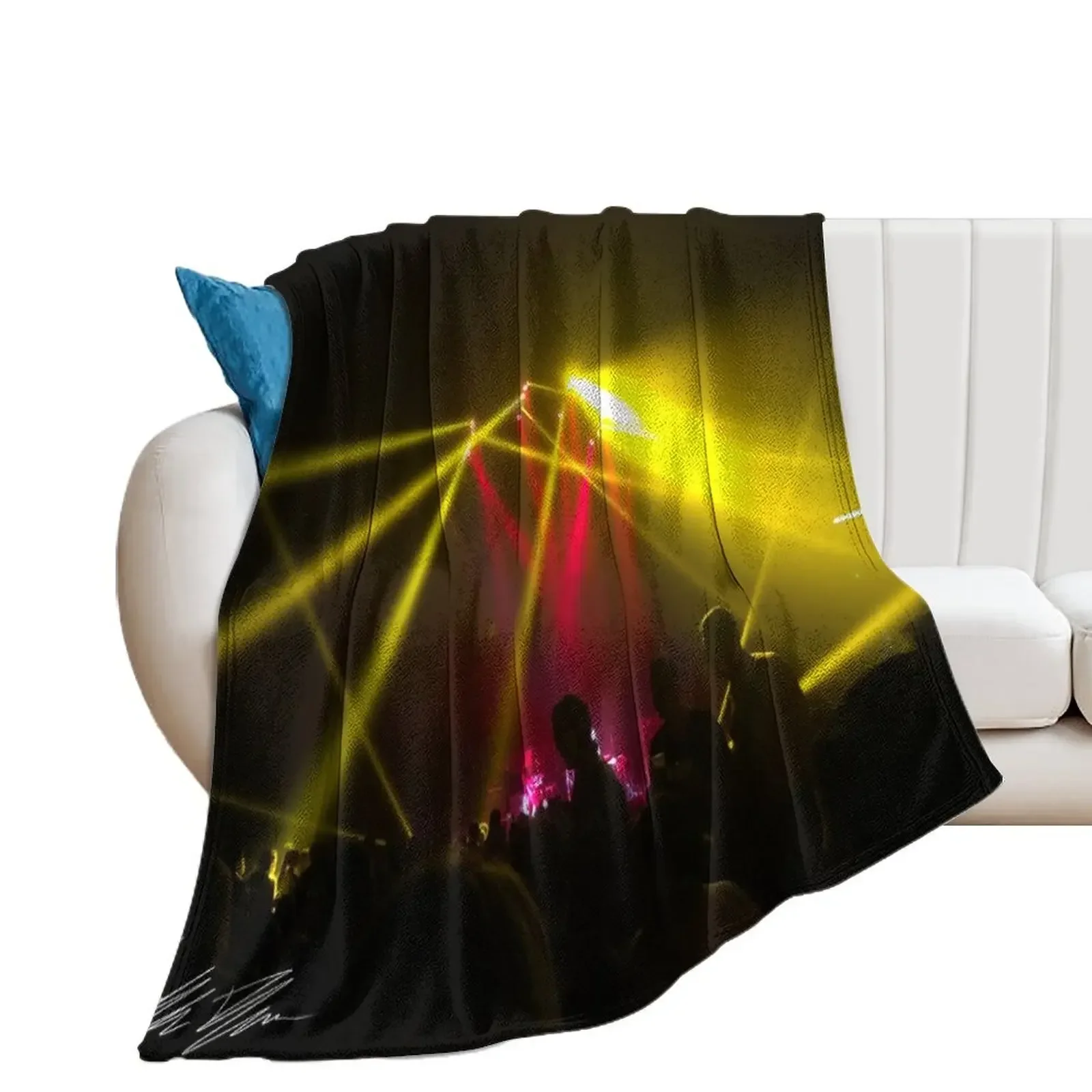 Yellow Laser Lights Throw Blanket christmas gifts Winter beds Designers Blankets