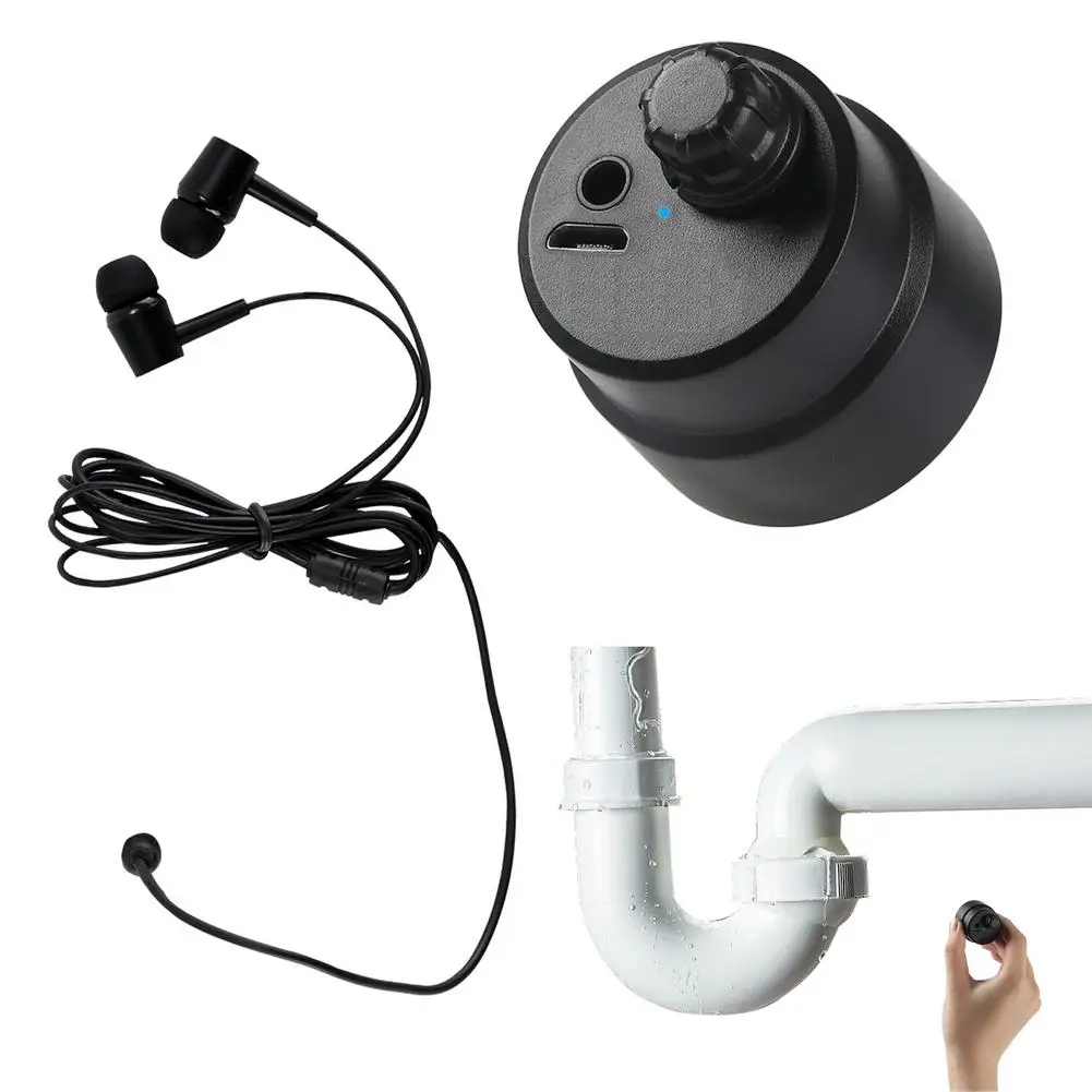 Detector de fugas de agua, dispositivo de alarma de detección de fugas de agua, amplificación de sonido, reducción de ruido, recargable, tubo de