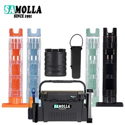 Fishing Box Rod Stand Fishing Box Rod Barrel Holder Detachable Fishing Box Pole Accessories