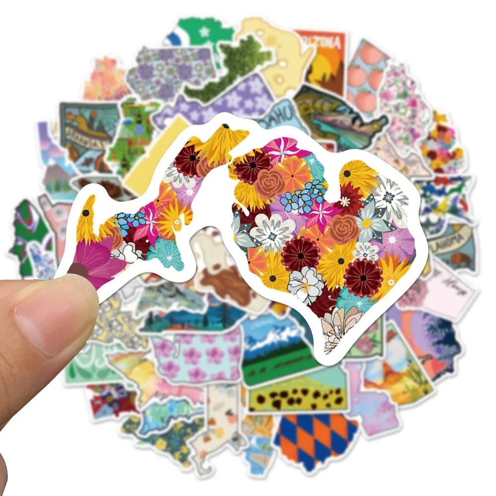 10/30/50PCS Cartoon State Sticker Graffiti iPad Luggage Desk Notebook Helmet Computer Pattern Scrapbook Toy Decoration Wholesale