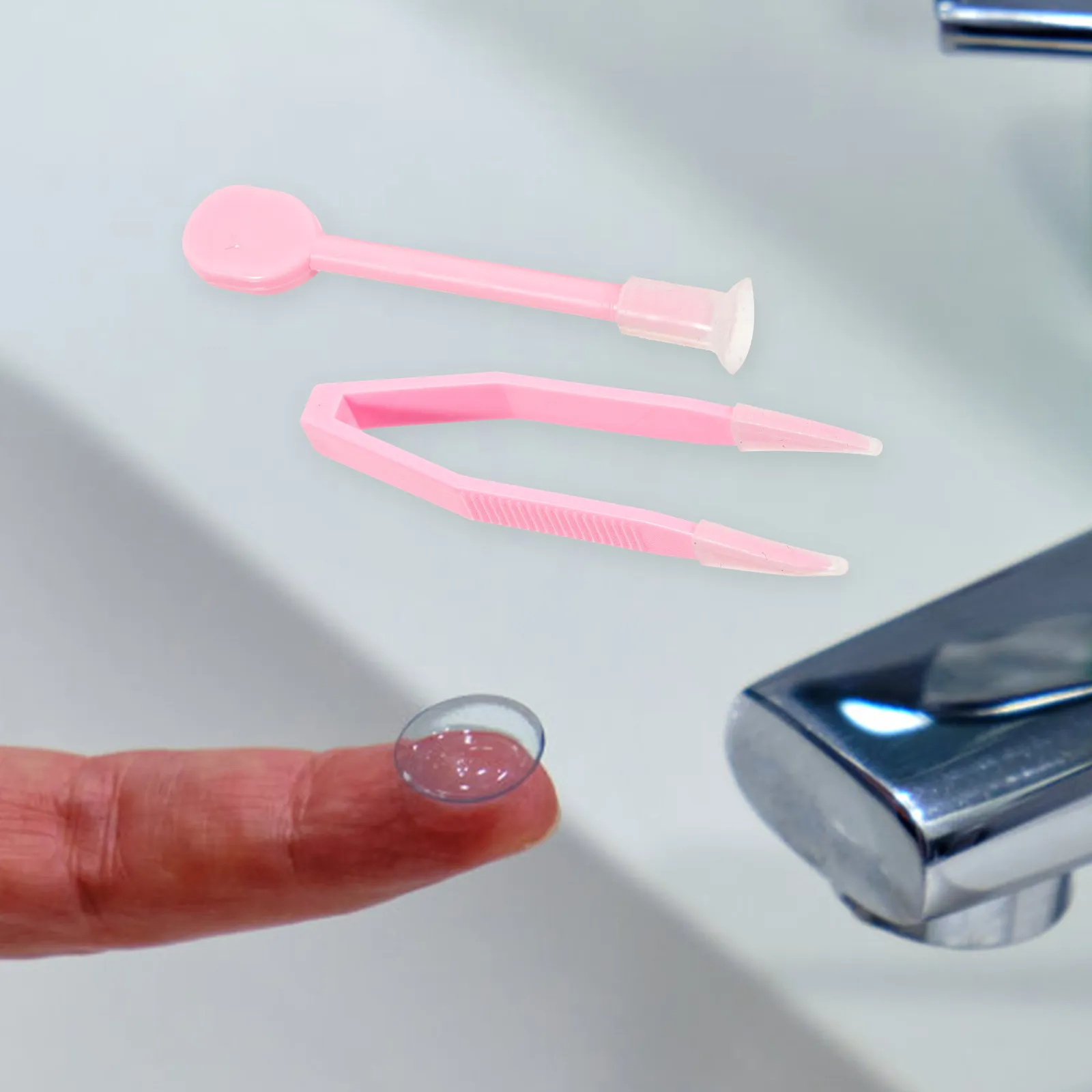 10Pcs Compact Lens Remover Kit Lenses Tweezers Suction Stick Environmental Friendly Nontoxic for Travel Hiking Outdoor Lens Care