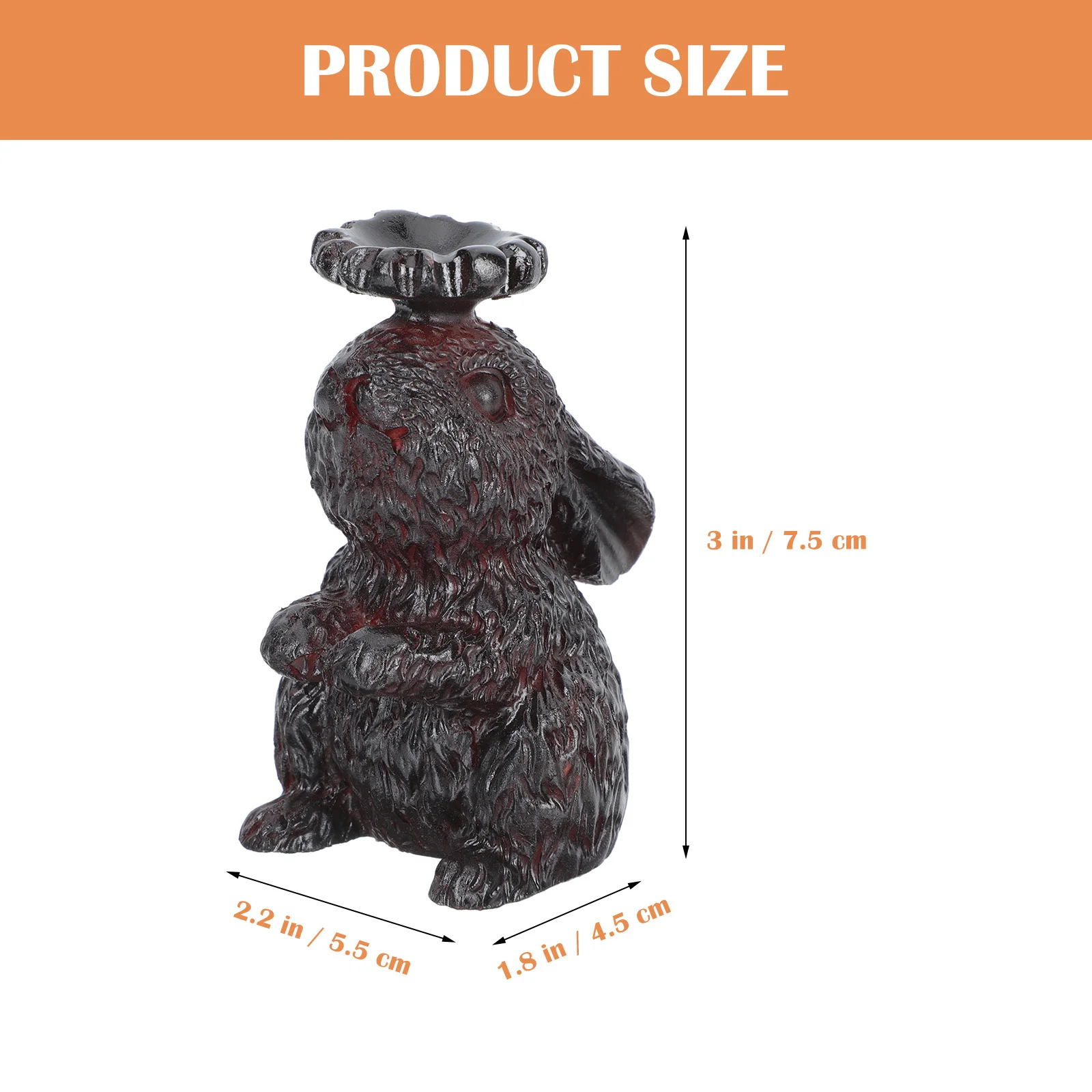 

Globe Sphere Display Stand Resin Rabbit Statue Crystal-ball Holder Support Brown Figure Base