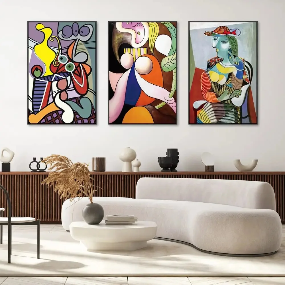 Aesthetic Abstract Art Full Diamond Mosaic Triptych 5D Diamond Painting Embroidery Lady Man Picture Of Rhinestones Decor Y1215