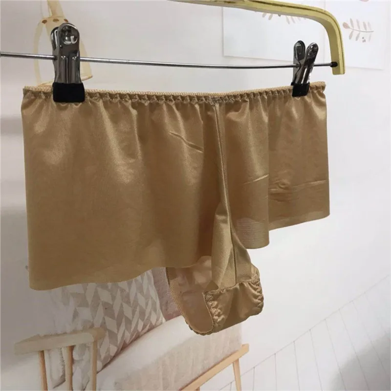 Men Exercise Underwear Soft Elastic Brefs Bulge Pouch Ultra-thin Breathable Bottoms LGBQT Silky Touch Underpants