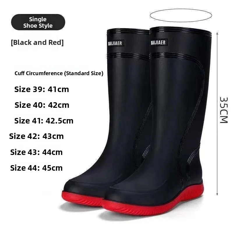 Men's Rain Boots Silicone Anti-slip Waterproof Short Tube Thickened Deodorant Adult Gel Shoes Boots Water Shoes Male Model