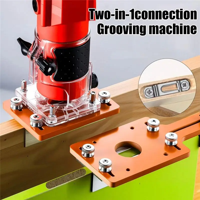 A72P Woodworking Round Corner Radius Template Adjustable Board Arc Slotting Tool Guide For Woodworking B