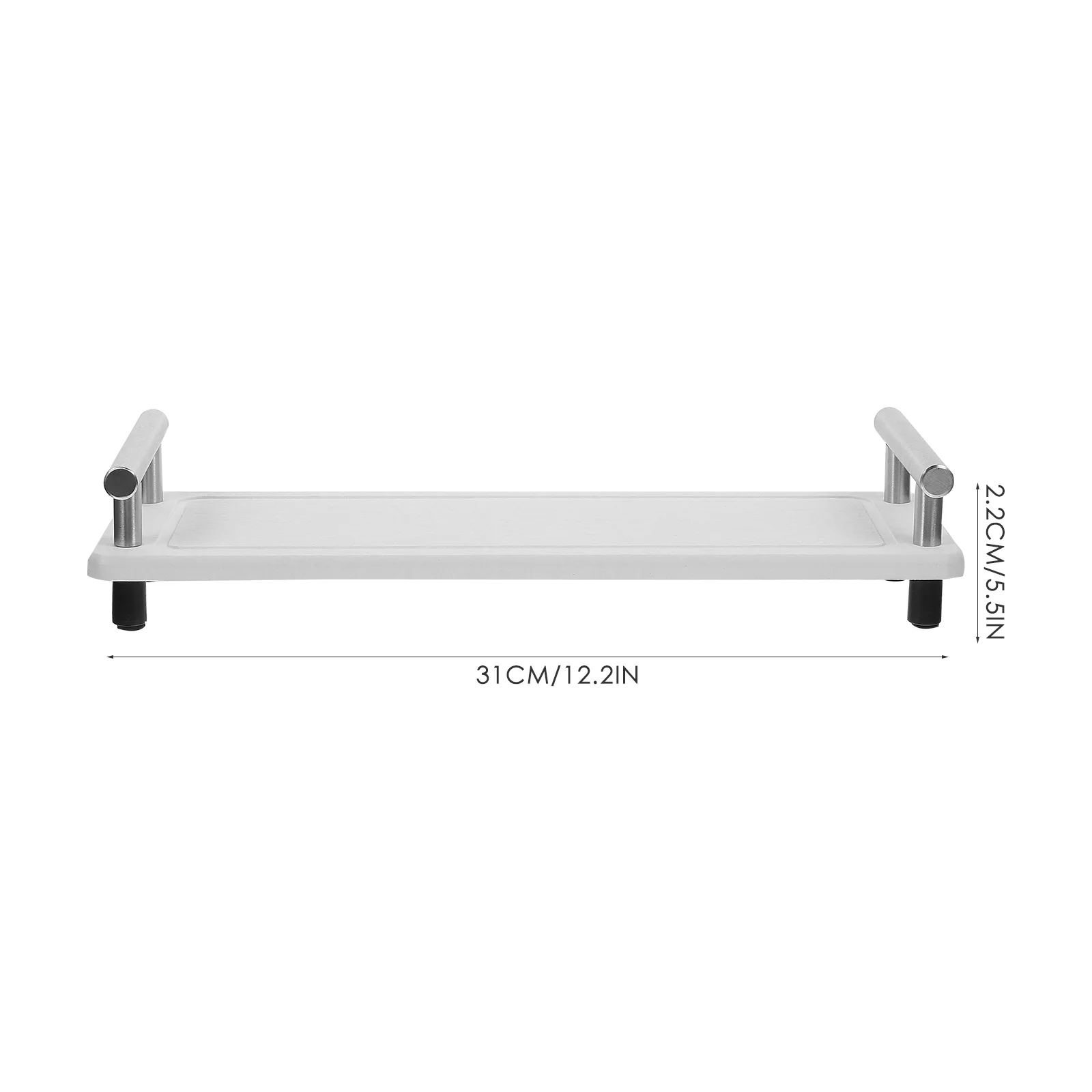 

Draining Mat Bathroom Countertop Organizer Rack Storage Shelf Stainless Steel Tiered Cabinet Rack Space-Saving Makeup