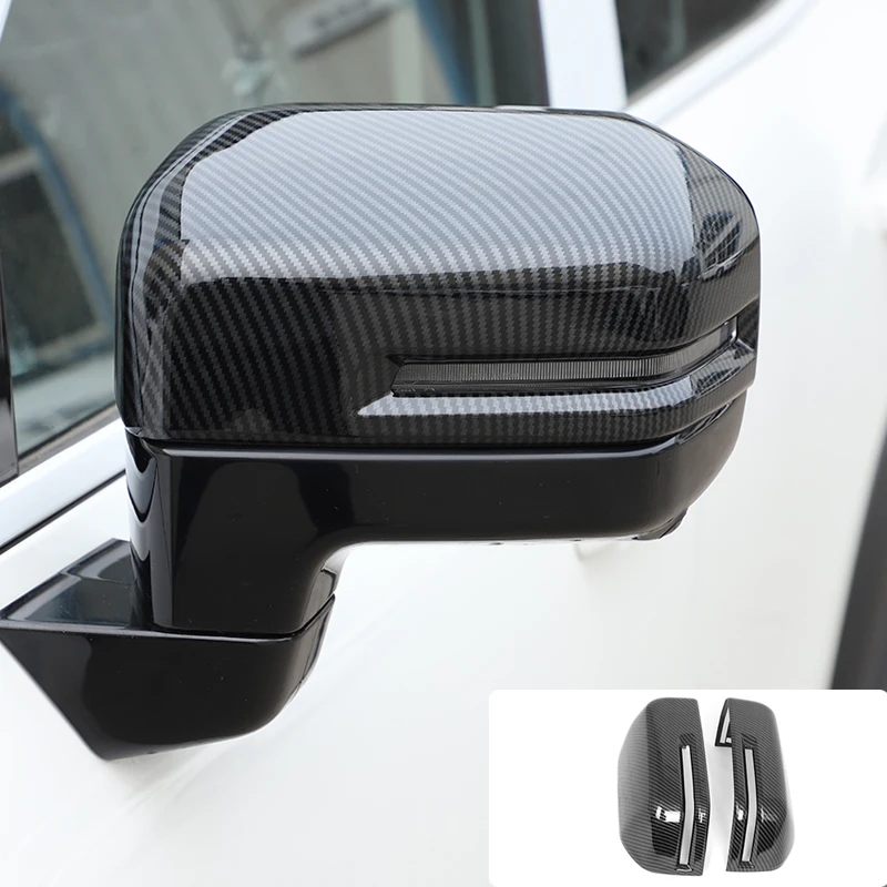 For Haval Dargo 2020 2021 2022 2023 ABS Carbon Black Rearview Mirror Cover Rear View Rain Eyebrow Frame Trims Car Accessories