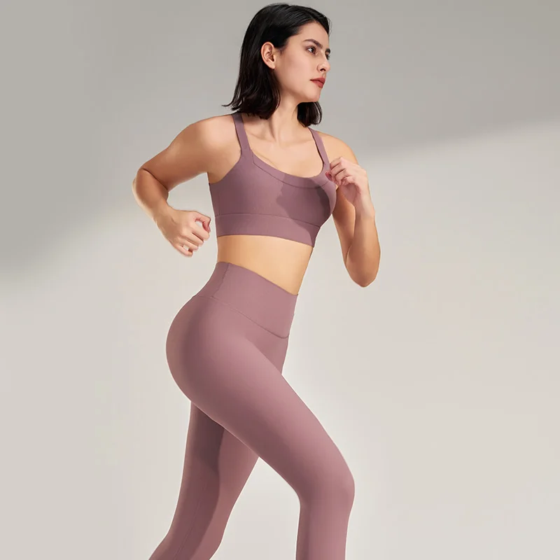 Ropa interior deportiva para mujer, conjunto de pantalones largos para gimnasio, Yoga, trotar al aire libre, entrenamiento, Fitness, Leggings, ropa