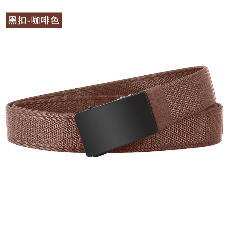 Canvas waist belt with men's press button, minimalist flat design, simple workwear, nylon woven elastic waist belt