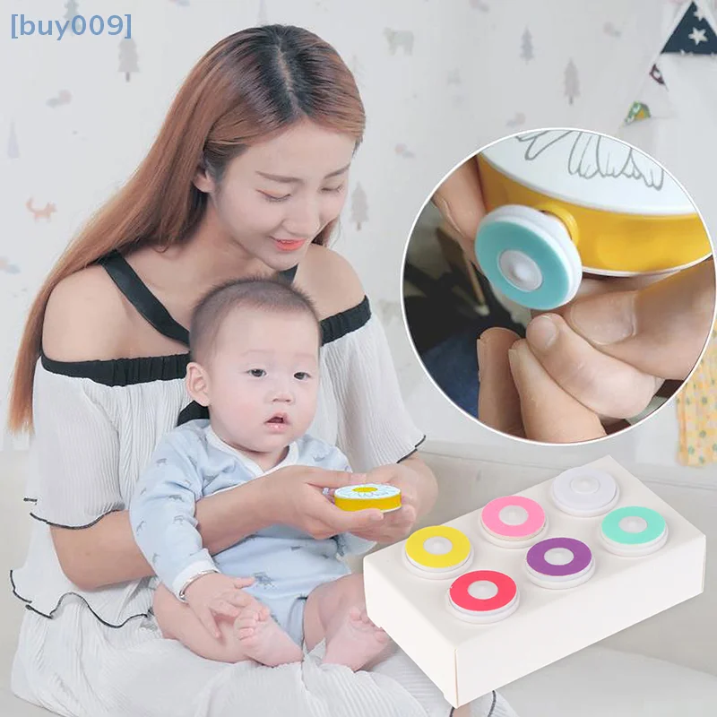 【buy009】6 Pcs Nail Files Nail Polisher Replacement Electric Trimmer Heads File Pads For Plastic Child Nail Trimmer Pads