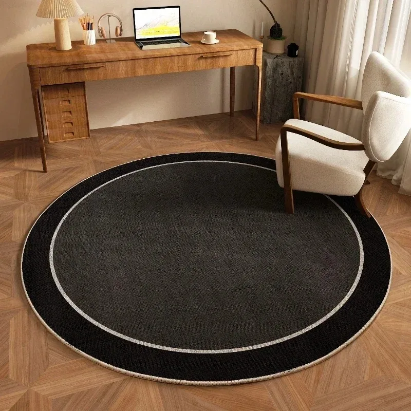 Round Living Room Carpet Large Size Bedroom Bedside Carpets Study Chair Floor Mat Modern Minimalist Style Home Decoration Rugs