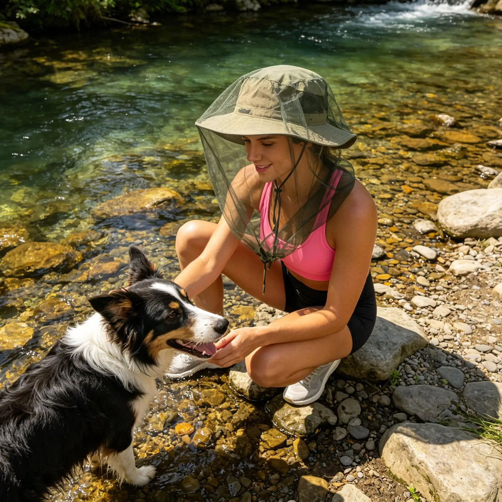 1PCS Face Head Protector Breathable Midge Head Net Anti Mosquito Insect Hat Net Bug Mesh Head Net for Outdoor Camping Fishing