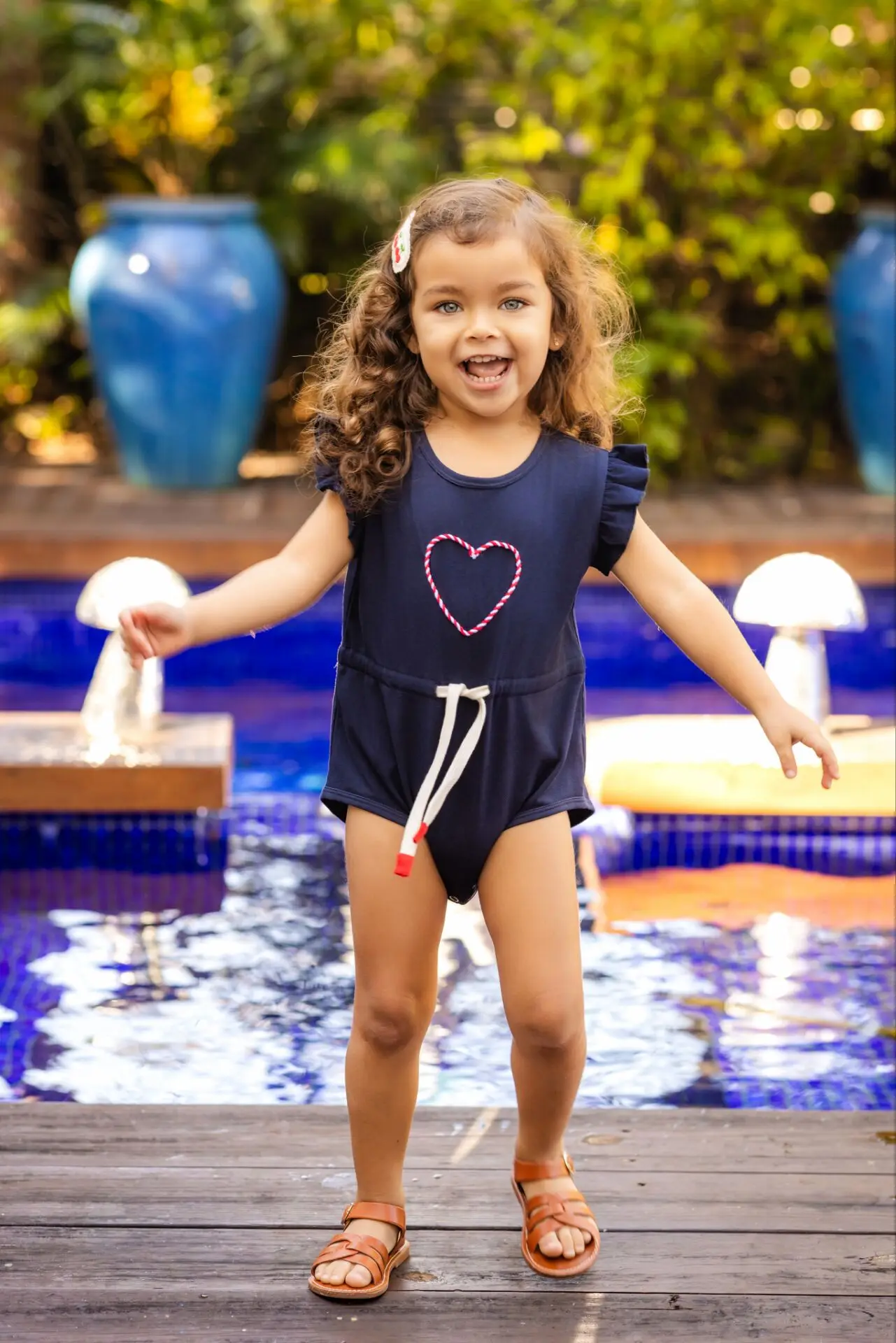 Ali Plus SS26 Rope collection navy Pique Fabric polo dress shirt baby girls boys Matching Clothes image 6
