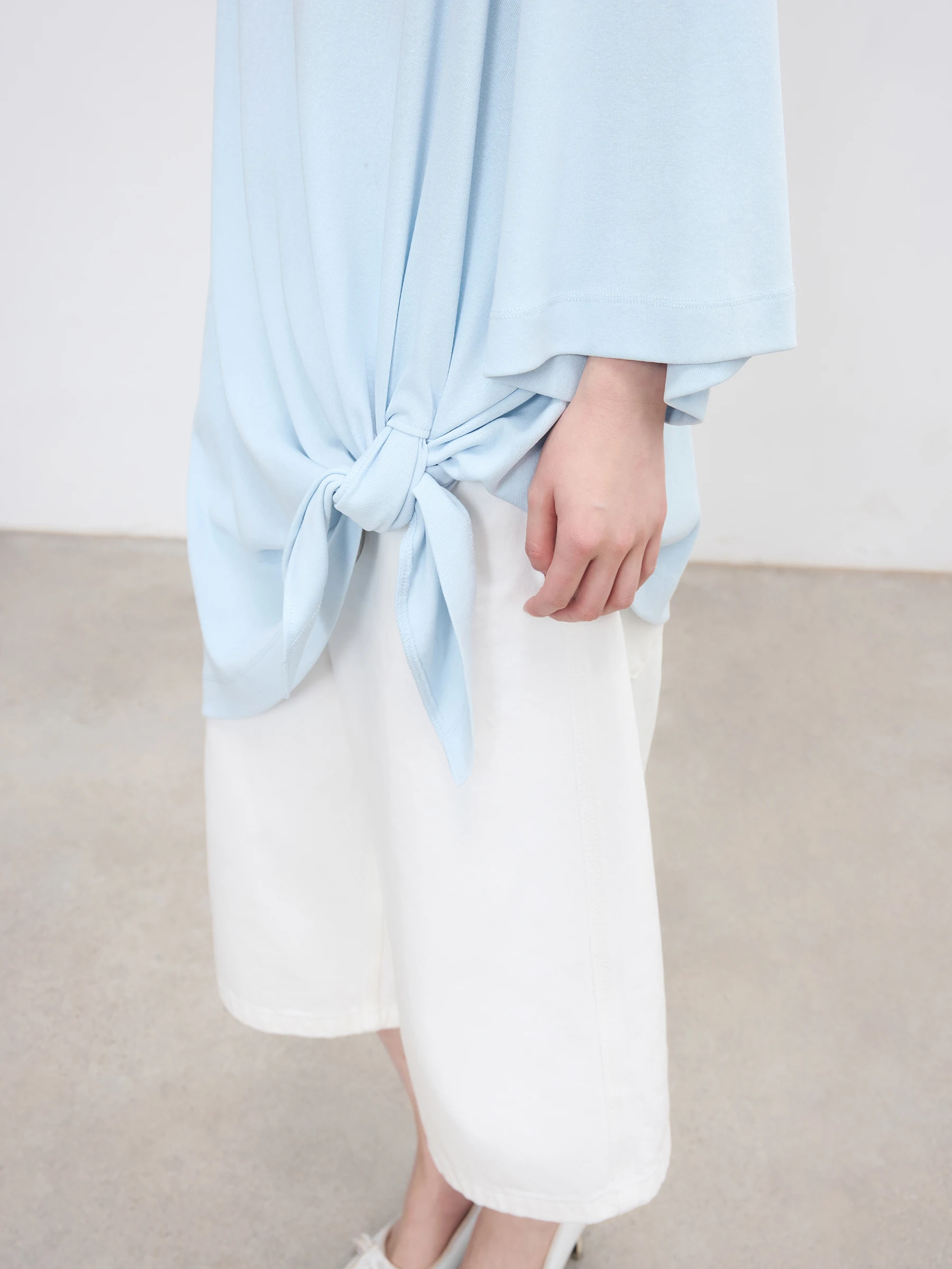 VERMO Women's Comfortable Linen Cotton Long Sleeve T-Shirt Loose Fit Casual Style round Neck Short Sleeve Maxi Dress