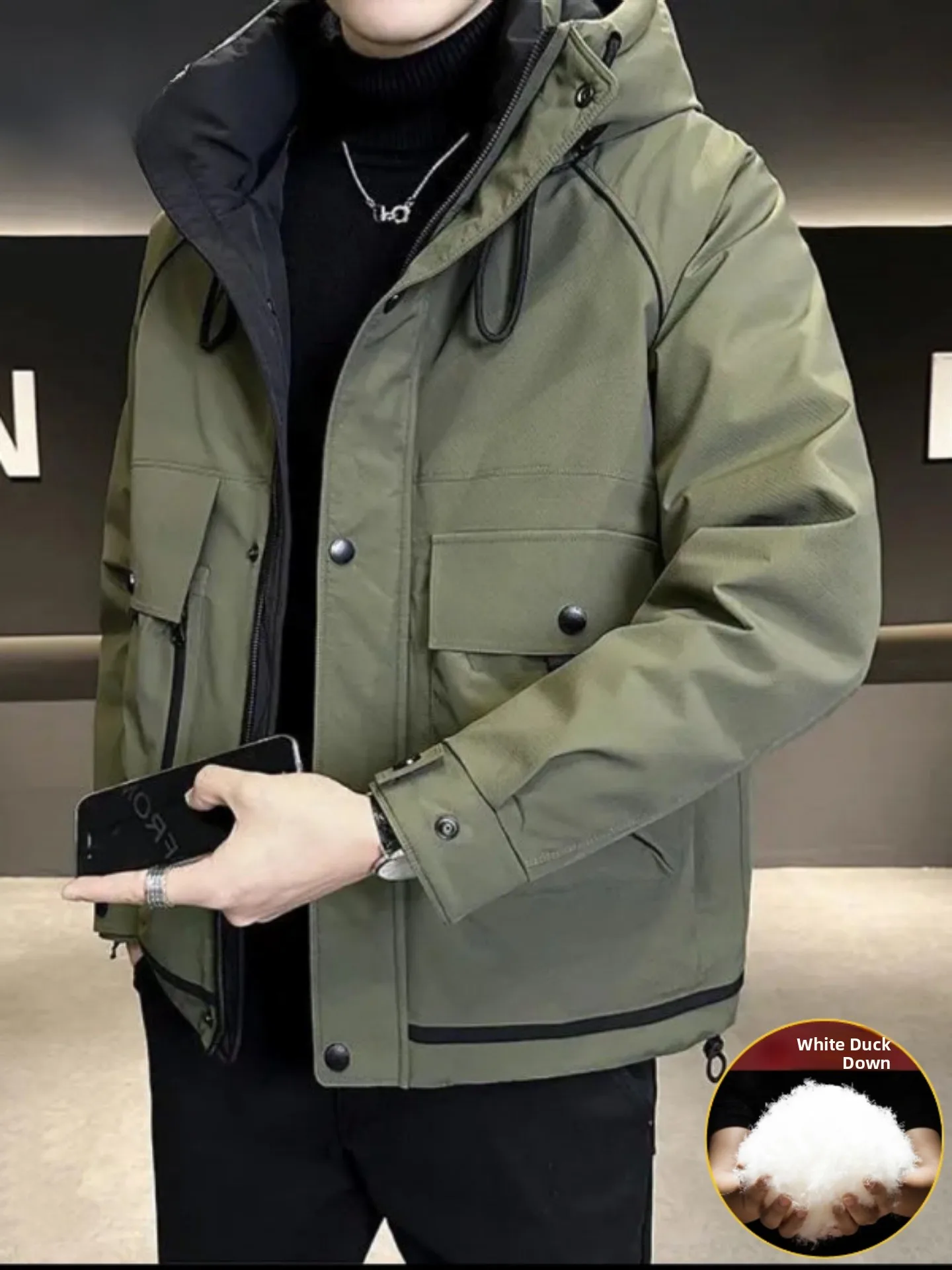 ملابس عمل كاجوال للرجال من Pierre Cardin للشتاء من Jaet خفيفة الوزن ومقاومة للماء ومضادة للرياح في الهواء الطلق #5