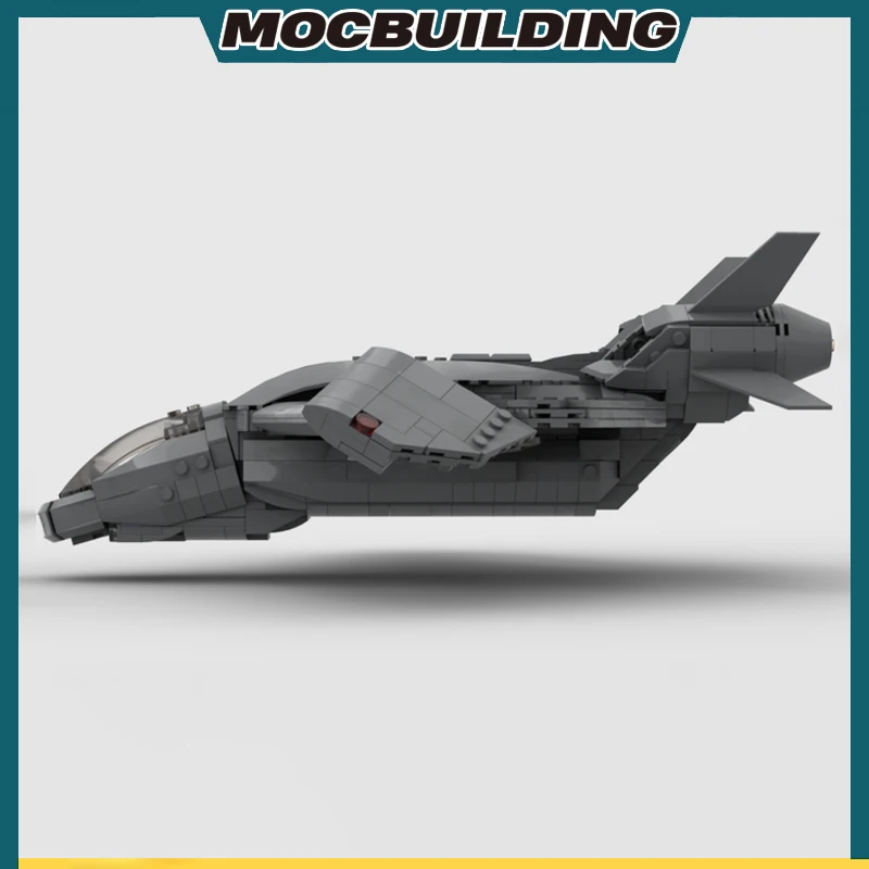 1252pcs MOC Building Block Movie Star Quinjet Sci-fi Style DIY Assembled Aircraft Model Toys Children\'s Gifts MOC-101501