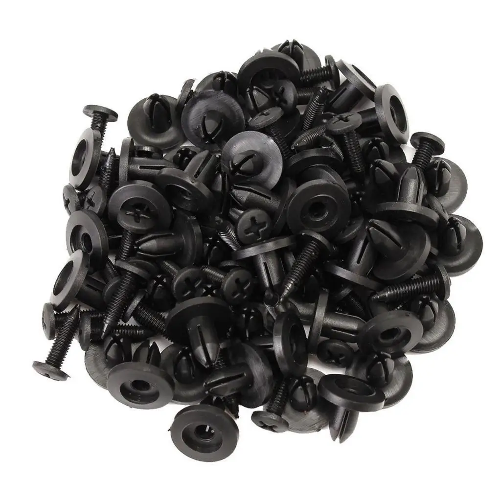 100PCS Car Bumper Clips Door Panel Retainer Nylon Fastener Rivets Kit for Auto Interior Rim Protection