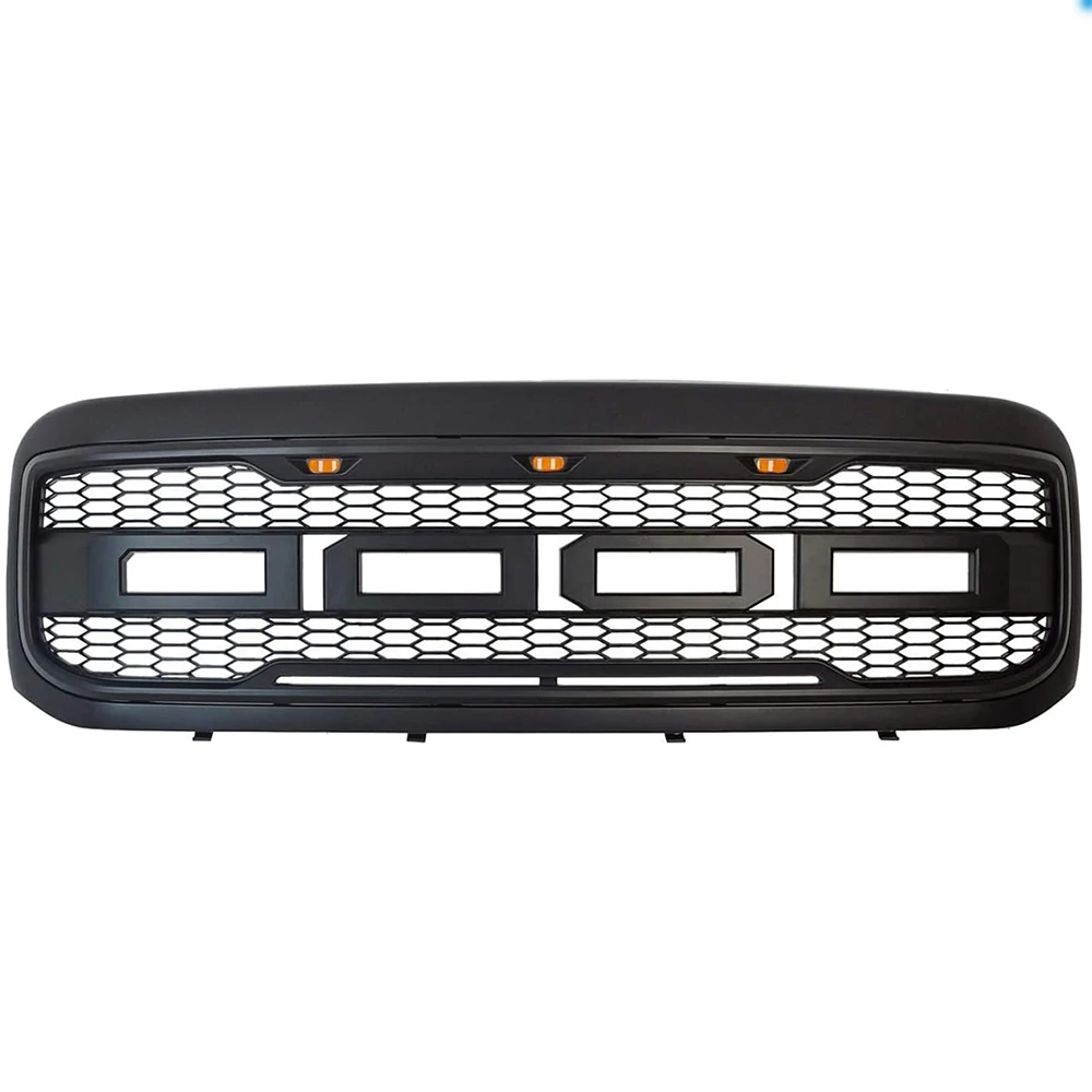 For Ford F250 1999-2004 Raptor Grilles Cover Accessories High Quality ABS Honeycomb Mesh Bumper Grille Pickup Racing Grill Fit