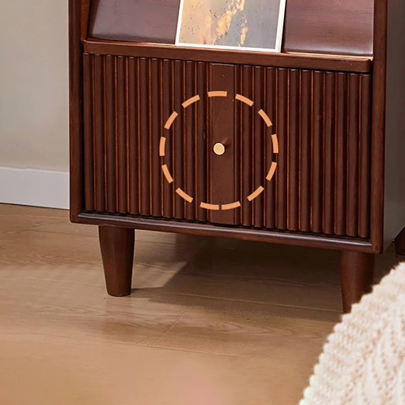 Comodini retrò di metà secolo Maniglia in metallo vintage Comodini estetici di lusso Eleganti mobili per camera da letto francesi Mesita De Noche