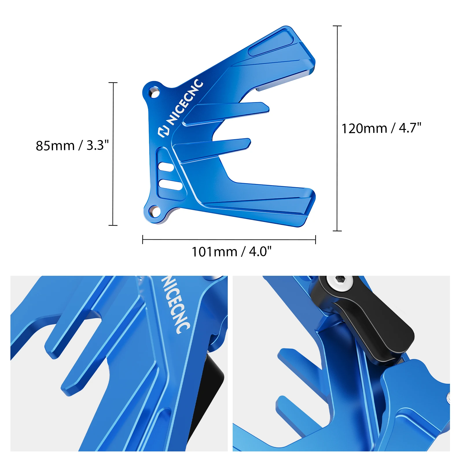 NICECNC الألومنيوم الجبهة غطاء ضرس الحرس حامي حالة التوقف لياماها YZ250 YZ 250 2000-2024 YZ250X YZ 250X 2016-2023 2022 #3