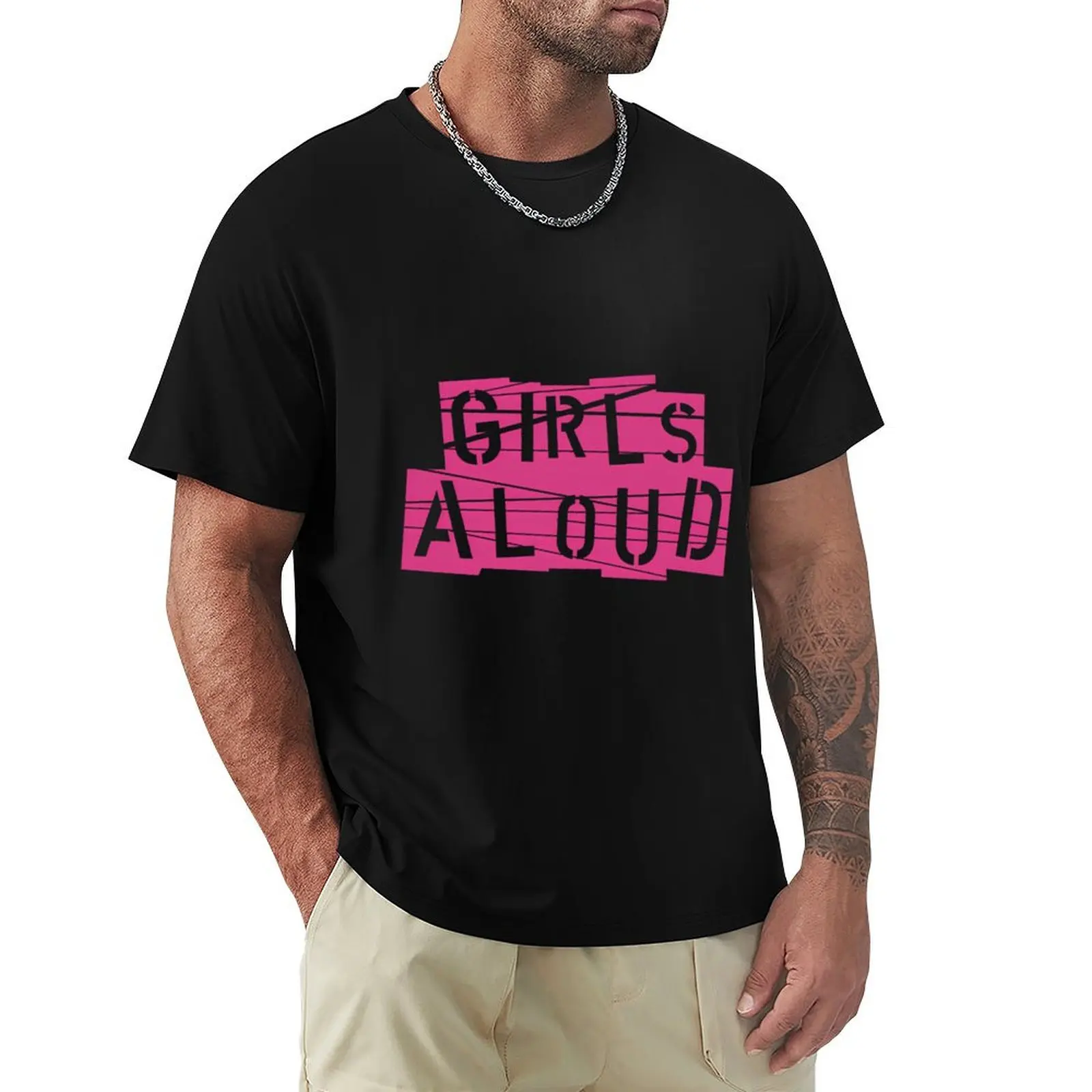 Girls Aloud 2002 Logo T-Shirt Minimalist Plain Crew Neck T-Shirt