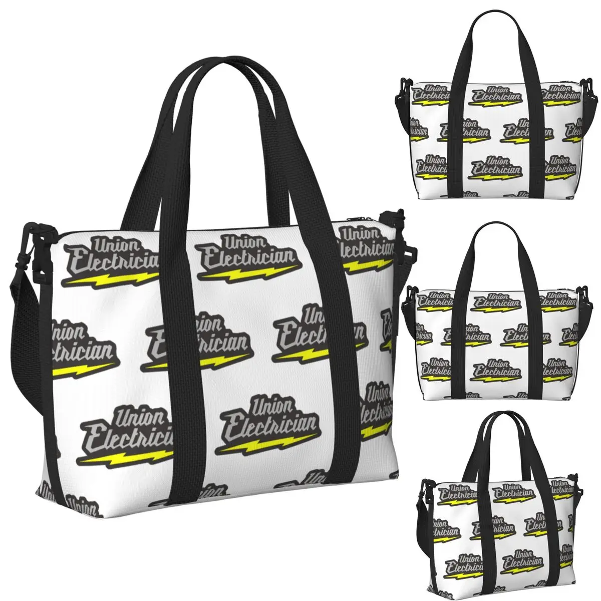 

Union Electrician Beach Travel Bag Large Capacity Tote Bags for Gym Yoga Women Shopping Duffle Shoulder Bag