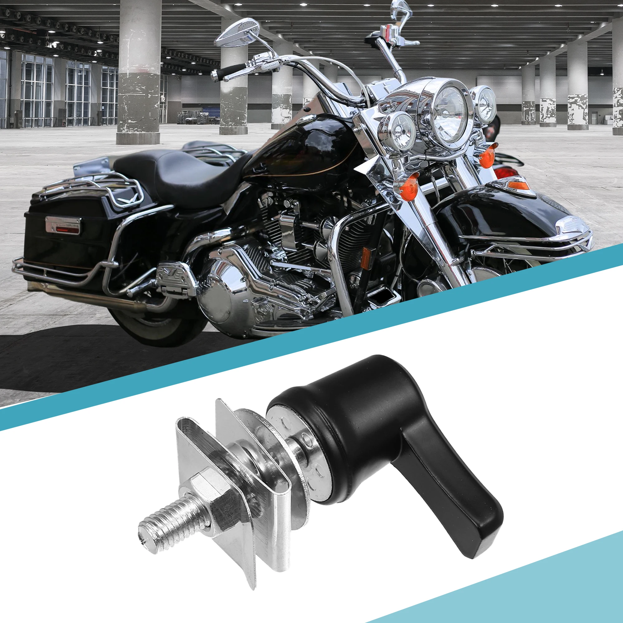 X Autohaux 4 Pcs Saddlebag Mounting Hardware Theft Deterrent System Lock Fastener Bolt Nut for Harley Davidson Road King Police