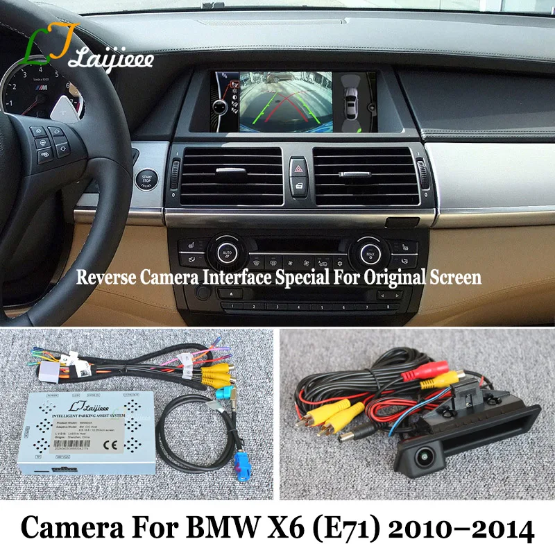 For BMW X6 M E71 2010 2011 2012 2013 2014 OEM Screen iD3 CIC HD Night Vision Rear Reverse Parking Camera Kit No coding required