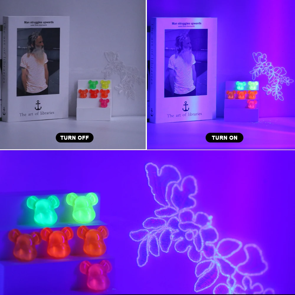 الأشعة فوق البنفسجية الضوء الأسود T8 المغناطيسي Blacklight بار USB T5 أنبوب الأشعة فوق البنفسجية المصباح الكهربي 39nm للكشف عن المال هالوين ديسكو ديكور حفلة #5