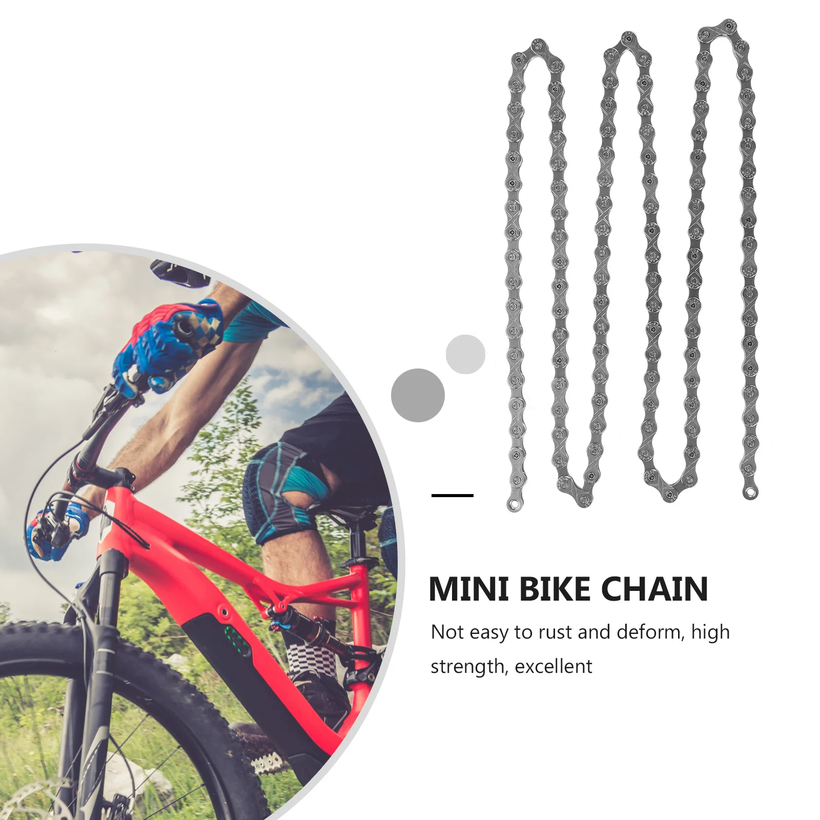 Durable Mountain Bike Chain Antiwear Easy Installation Replacement Bicycle Chain Sturdy Metal Cycling Supply Bike Link Connector