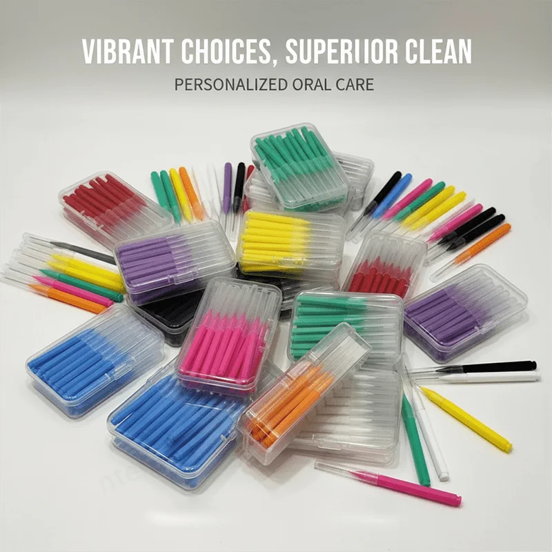 30Pcs Interdental Brushes Dental Brush Between Teeth For Dental Orthodontic Cleaning Tools Soft Brushes