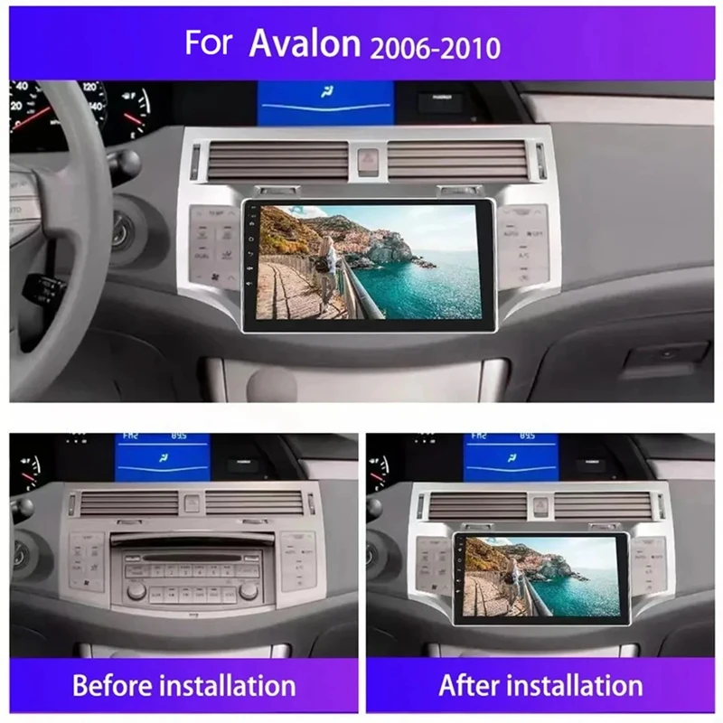 Super Sale 9 Inch Car Radio Stereo Fascia Panel Frame Trim for Toyota Avalon 2006-2010 Dashboard Mount Kit Navigation Panel Fram