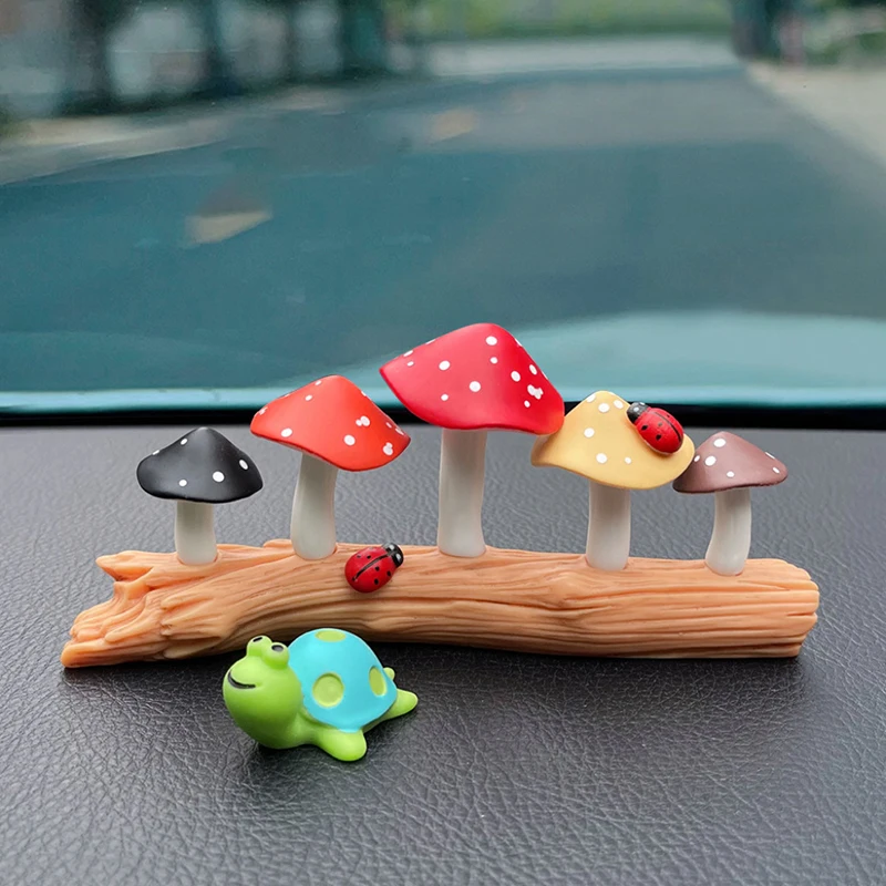 

Resin Transparent Color Tree Branches Mushroom Car Decorations Office Desktop Decorations Resin Handicrafts Car Accessories