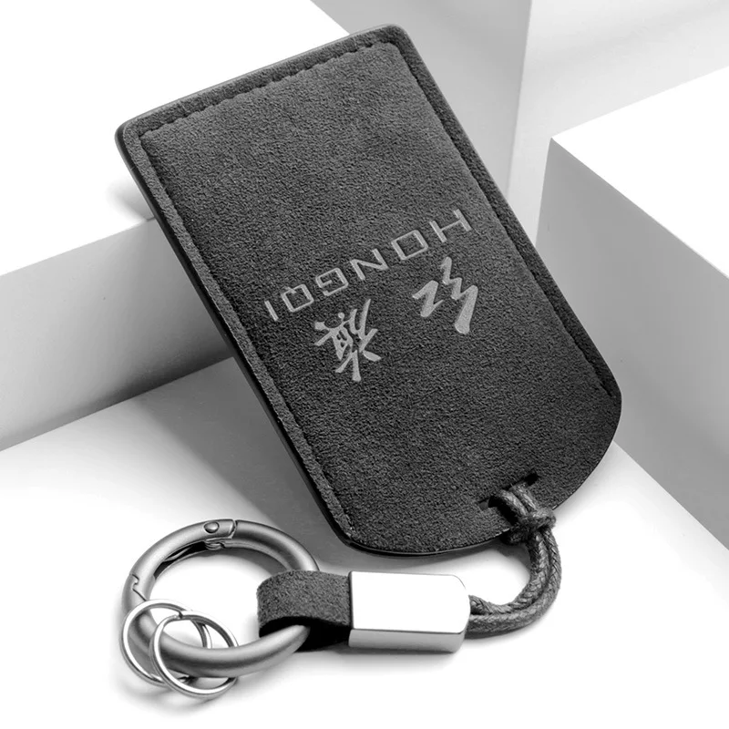 

Suede Car Key Case for 2022 Hongqi HS5/HS7 Full Package Exclusive Key Chain Set Car Accessories