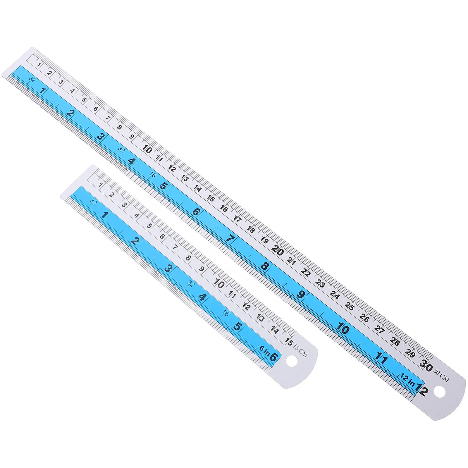 

2Pcs Aluminum Alloy Ruler Set Metric and Measuring Tool for Architecture Drafting Engineering Office School Projects