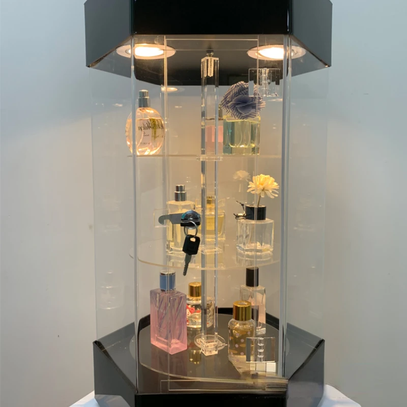 Customized cosmetics rotating display case, display cabinet, jewelry, jewelry, jewelry, perfume exhibition stand