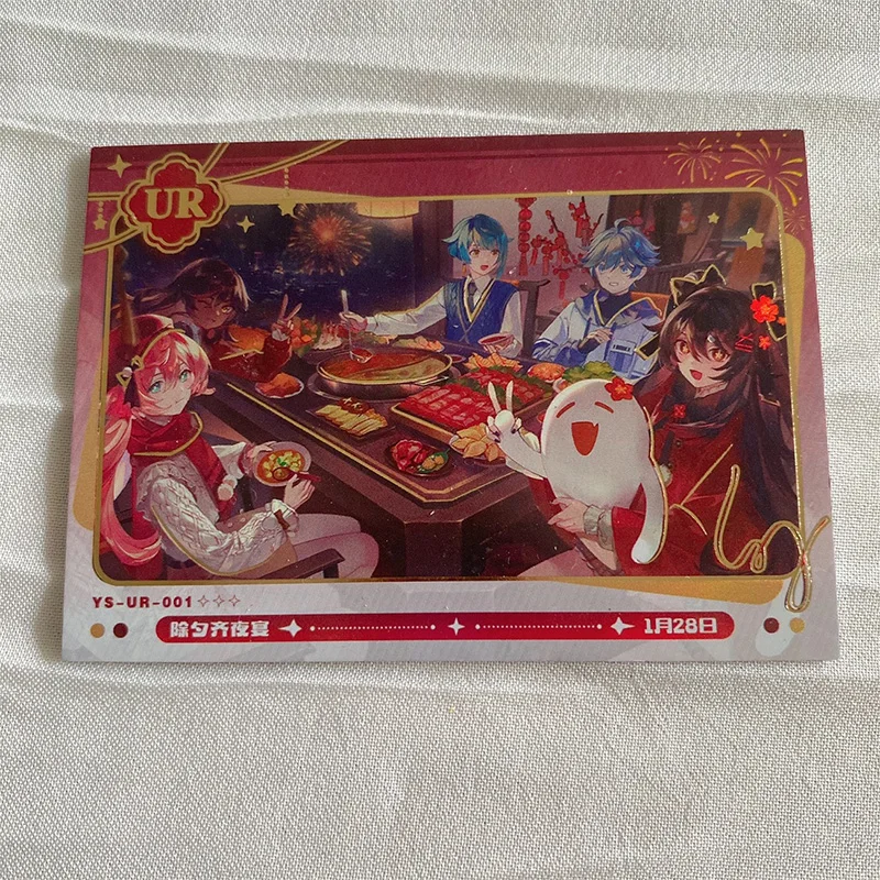 Anime deusa história ur cartões ganyu keqing ningguang kamisato ayaka cartões colecionáveis presentes de aniversário de natal brinquedos das crianças