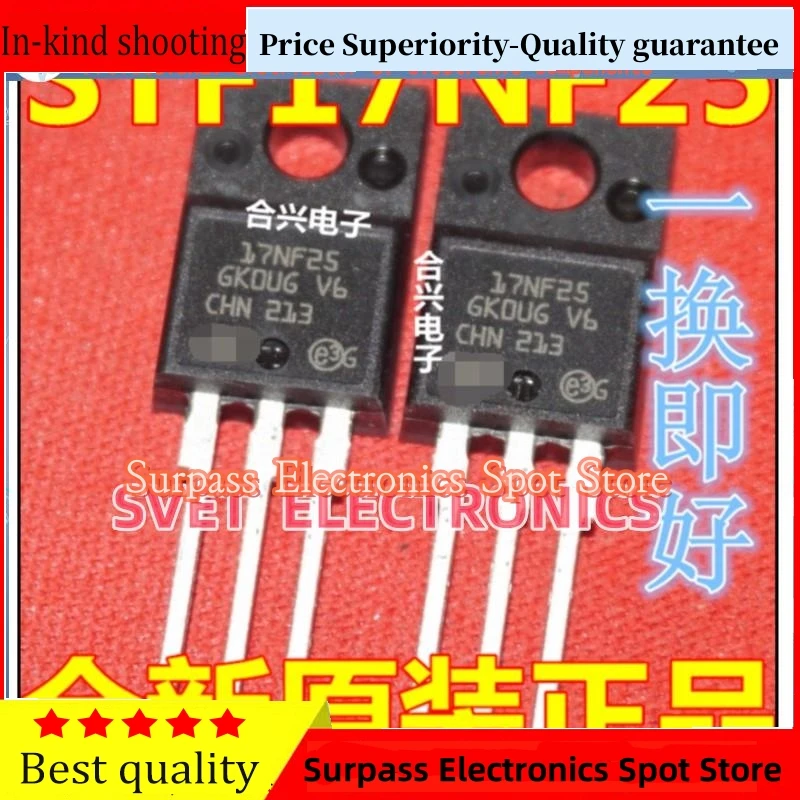 

10PCS-50PCS STF17NF25 17NF25 250V 17A TO-220F Original Fast shipping