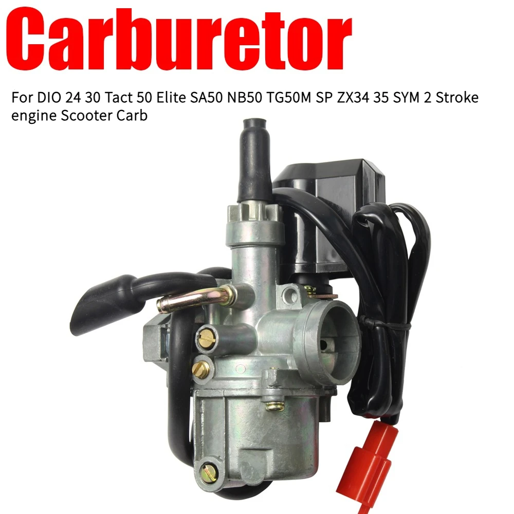 Carburetor Dio 50cc 17mm For DIO 24 30 Tact 50 Elite SA50 NB50 TG50M SP ZX34 35  2 Stroke engine Scooter Carb