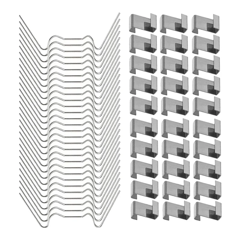 100Pcs Stainless Steel Greenhouse Glass Pane Clips Greenhouse W Wire Clips Glazing Z Type Clips