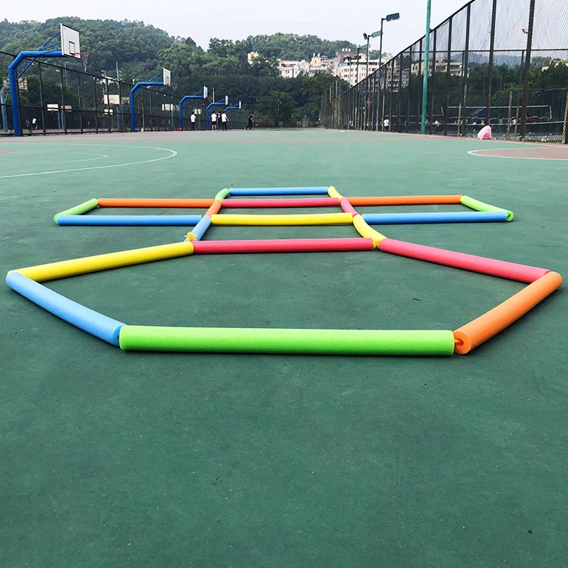 Hopscotch Kids Jump krata gra Sport treningowy zabawki piankowe kije Baby Sensory Play poza Outdoor zabawka domowa dzieci activatie